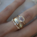 Lily Four-Piece Shimmering Ring Set