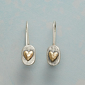 Rustic Hammered Oval Pendant Earrings