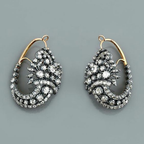 Vintage Teardrop Floral Earrings