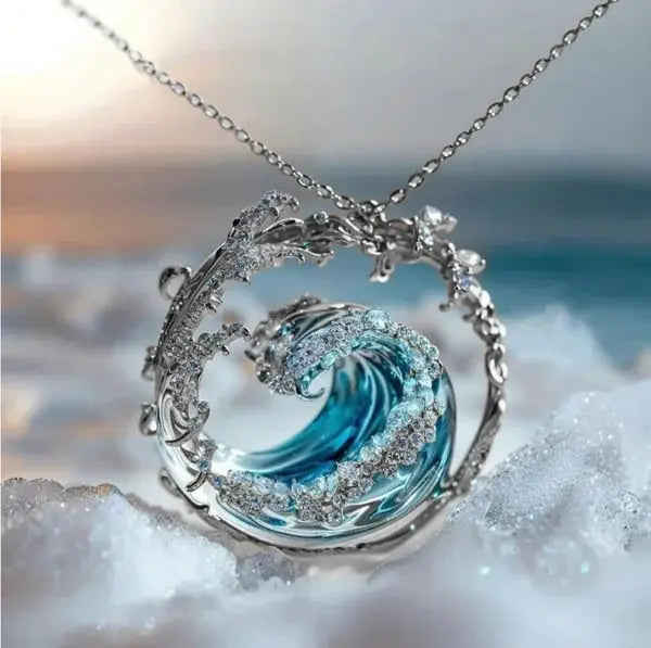 Ocean-Inspired Oath Pendant Necklace