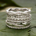 Vienna Radiant Criss-Cross Zirconia Ring