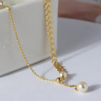 Laurel Leaf Pearl Necklace, Earrings, or Full Set