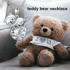 Sterling Silver Birthstone Teddy Bear Pendant Necklace Christmas Gifts