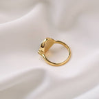 Opal Birthstone Bezel-Set Ring