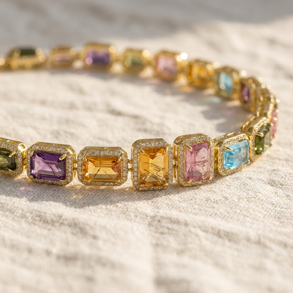 Everley - Bold Teardrop Gemstone Necklace