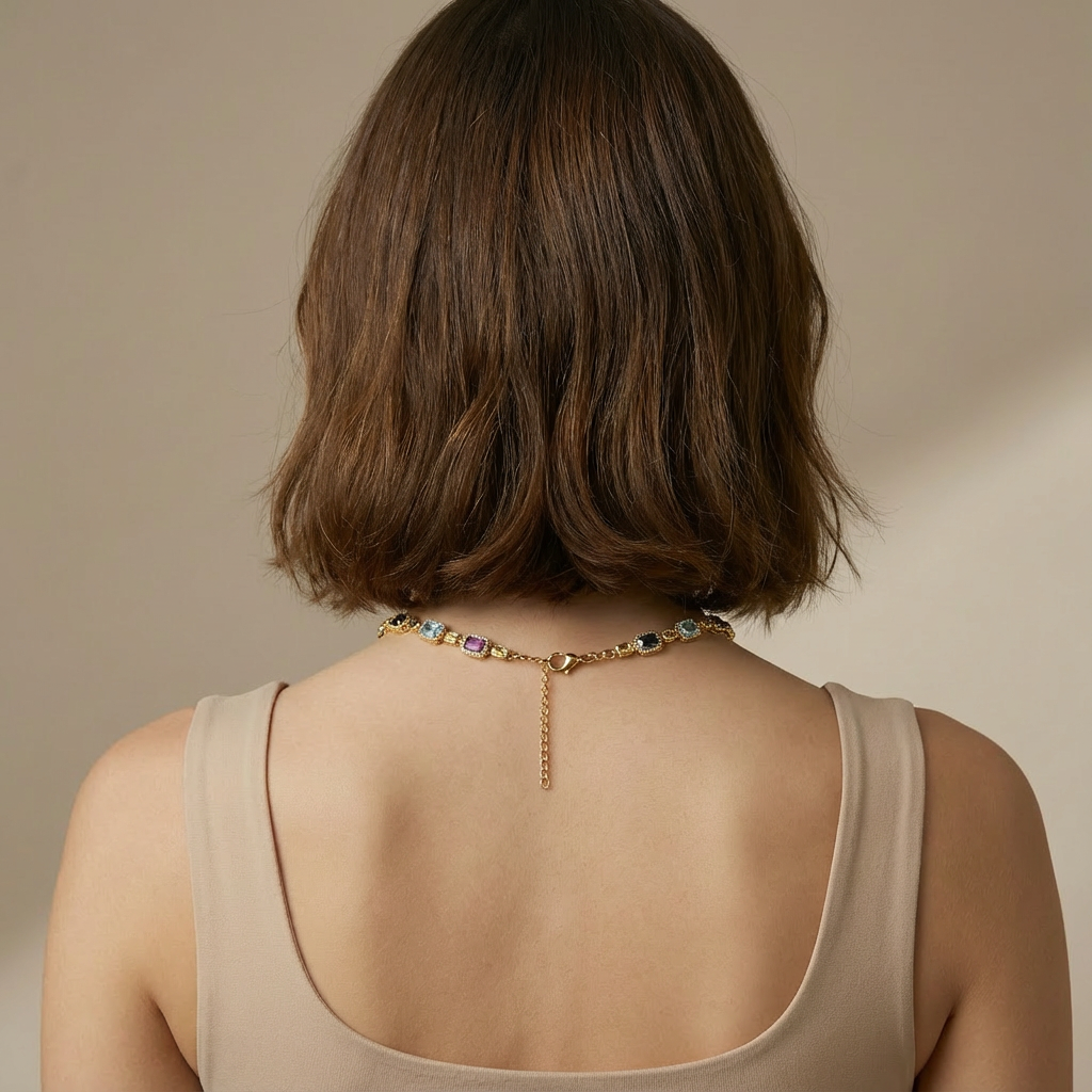 Everley - Bold Teardrop Gemstone Necklace