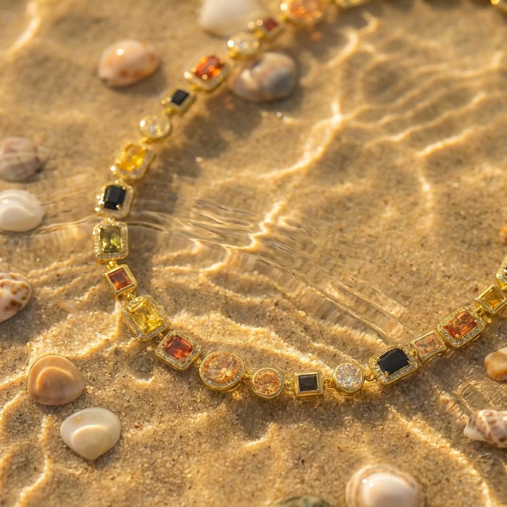 Everley - Bold Teardrop Gemstone Necklace