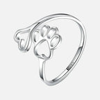 Calder - Adjustable Pfoten-Herz-Ring made of handmade 925 silver
