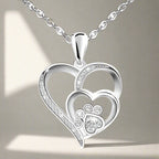 Inolt - Paw & heart necklace in silver