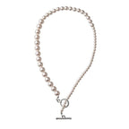 Graduated Crystal and Pearl Necklace