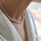 Graduated Crystal and Pearl Necklace