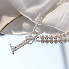 Graduated Crystal and Pearl Necklace