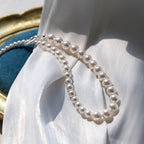 Graduated Crystal and Pearl Necklace