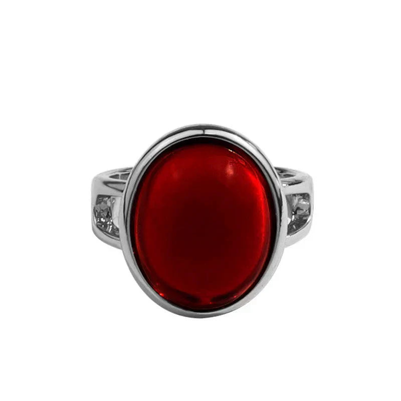 Corine - Deep Red Agate Stone Ring
